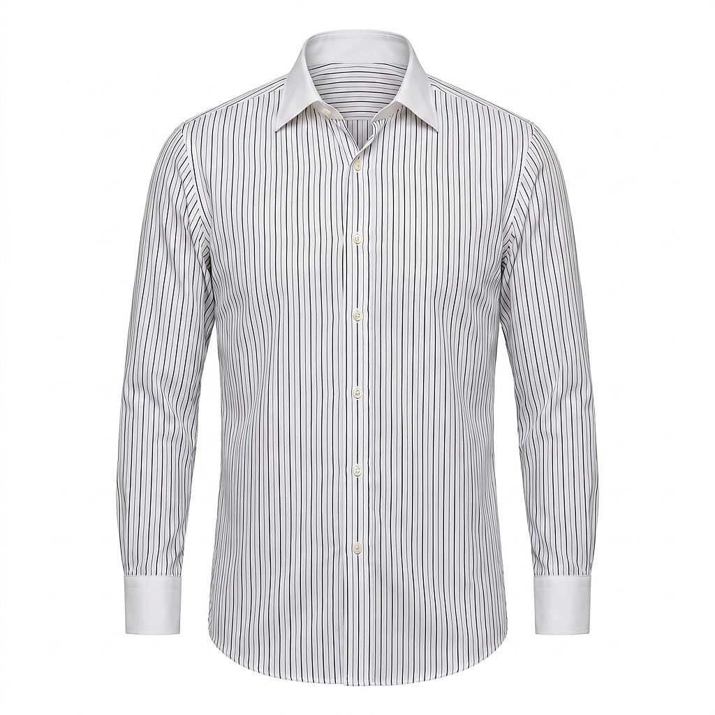 Camisa de botones de manga larga a rayas para hombre-Shirts for men-Casaluzia