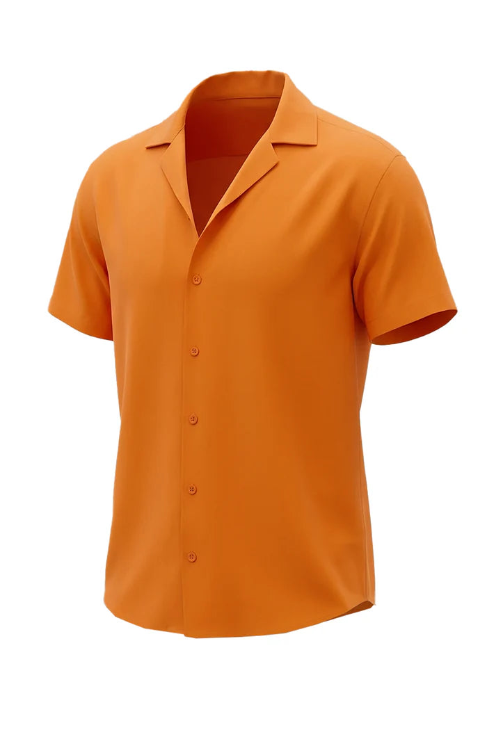 Camisa de Hombre con cierre frontal y cuello abierto-Shirts for men-Casaluzia