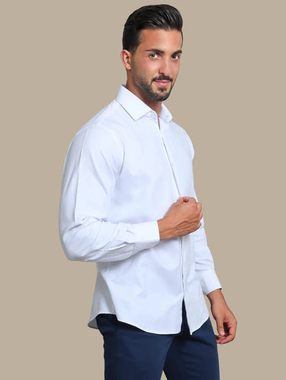 Camisa de Hombre con cierre frontal y cuello clásico-Shirts for men-Casaluzia