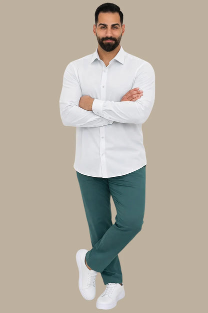 Camisa de Hombre con cierre frontal y cuello clásico-Shirts for men-Casaluzia