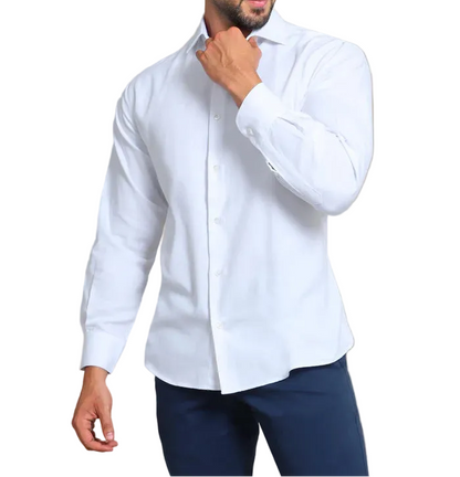 Camisa de Hombre con cierre frontal y cuello clásico-Shirts for men-Casaluzia