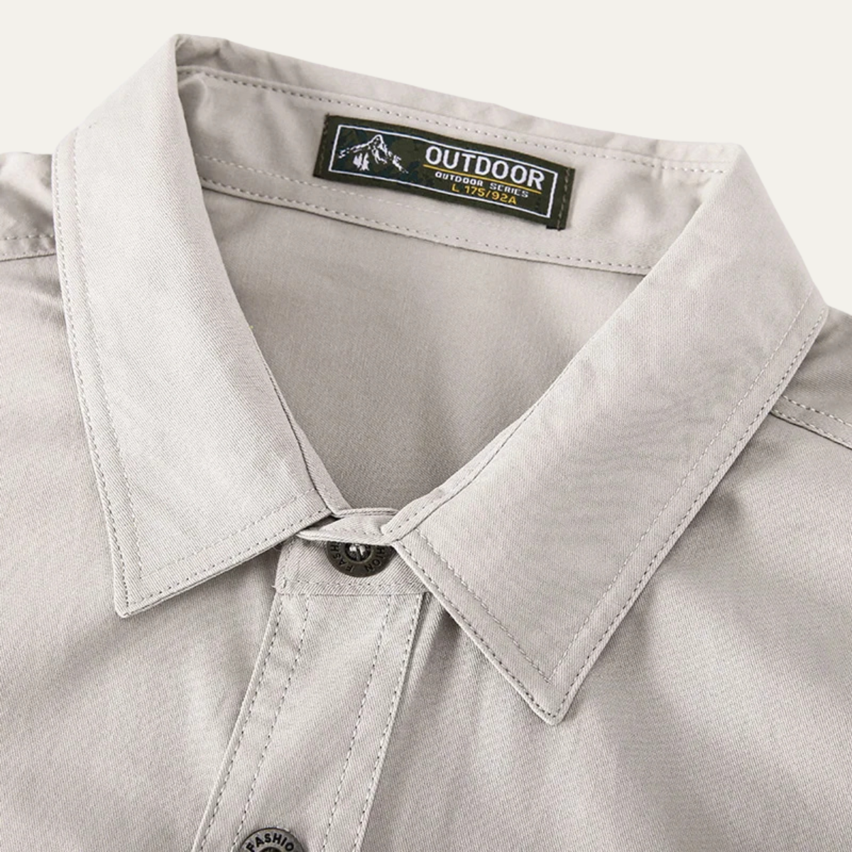 Camisa de hombre de manga larga con bolsillos de parche y cierre de botones-Shirts for men-Casaluzia