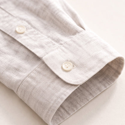 Camisa de lino de manga larga para hombre-Shirts for men-Casaluzia