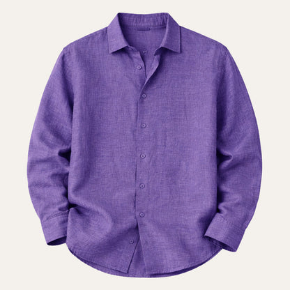 Camisa de lino de manga larga para hombre-Shirts for men-Casaluzia
