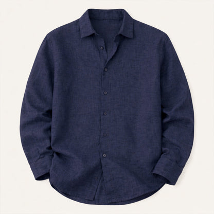 Camisa de lino de manga larga para hombre-Shirts for men-Casaluzia