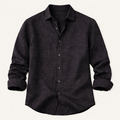 Camisa de lino de manga larga para hombre-Shirts for men-Casaluzia