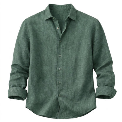 Camisa de lino de manga larga para hombre-Shirts for men-Casaluzia