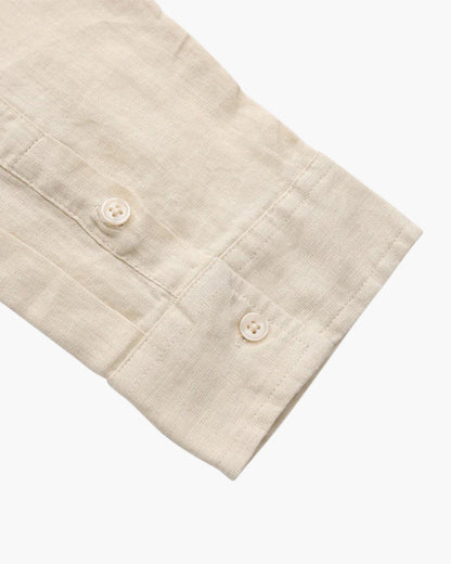 Camisa de lino de manga larga para hombre con bolsillo-Shirts for men-Casaluzia