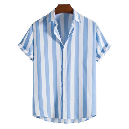 Camisa de manga corta a rayas para hombre-Shirts for men-Casaluzia