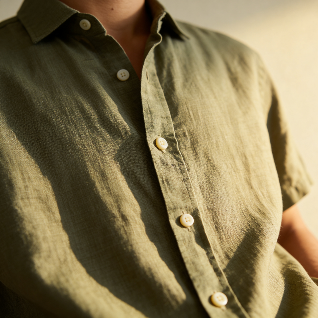 Camisa de manga corta con botones para hombre-Shirts for men-Casaluzia