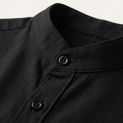 Camisa de manga corta con cuello mao para hombre-Shirts for men-Casaluzia