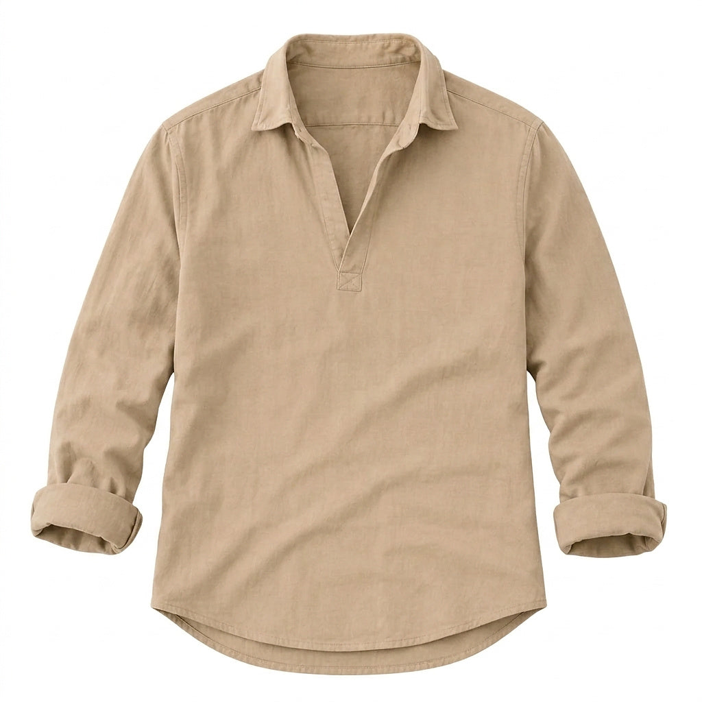 Camisa de manga larga con ajuste relajado para hombre-Shirts for men-Casaluzia