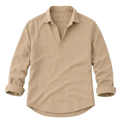 Camisa de manga larga con ajuste relajado para hombre-Shirts for men-Casaluzia