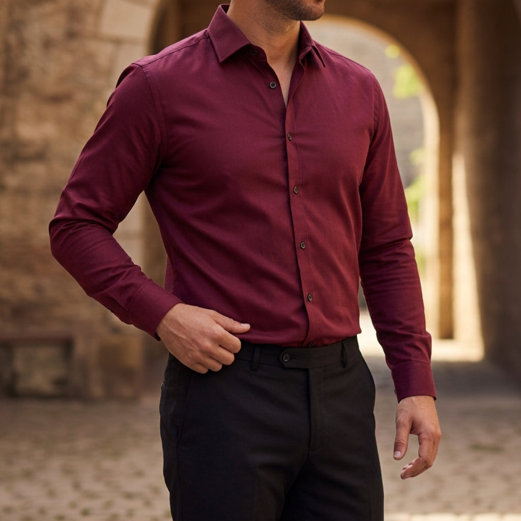 Camisa de manga larga con botones para hombre-Shirts for men-Casaluzia