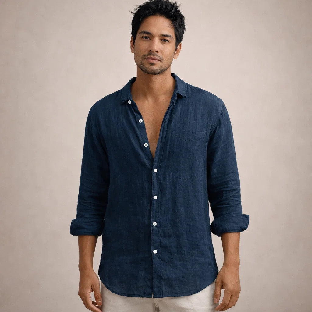 Camisa de manga larga con botones para hombre-Shirts for men-Casaluzia