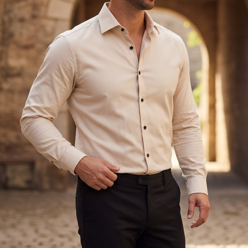 Camisa de manga larga con botones para hombre-Shirts for men-Casaluzia