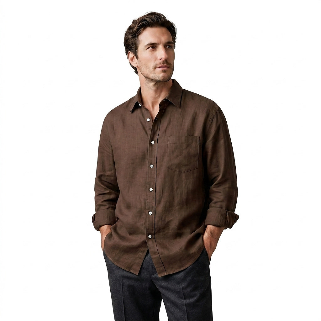 Camisa de manga larga con botones para hombre-Shirts for men-Casaluzia