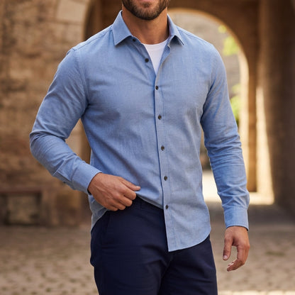 Camisa de manga larga con botones para hombre-Shirts for men-Casaluzia