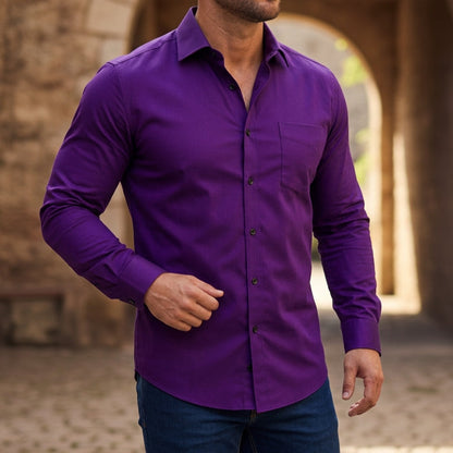 Camisa de manga larga con botones para hombre-Shirts for men-Casaluzia
