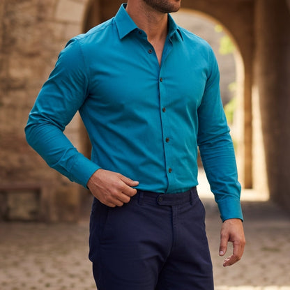 Camisa de manga larga con botones para hombre-Shirts for men-Casaluzia