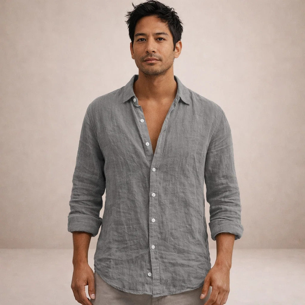 Camisa de manga larga con botones para hombre-Shirts for men-Casaluzia