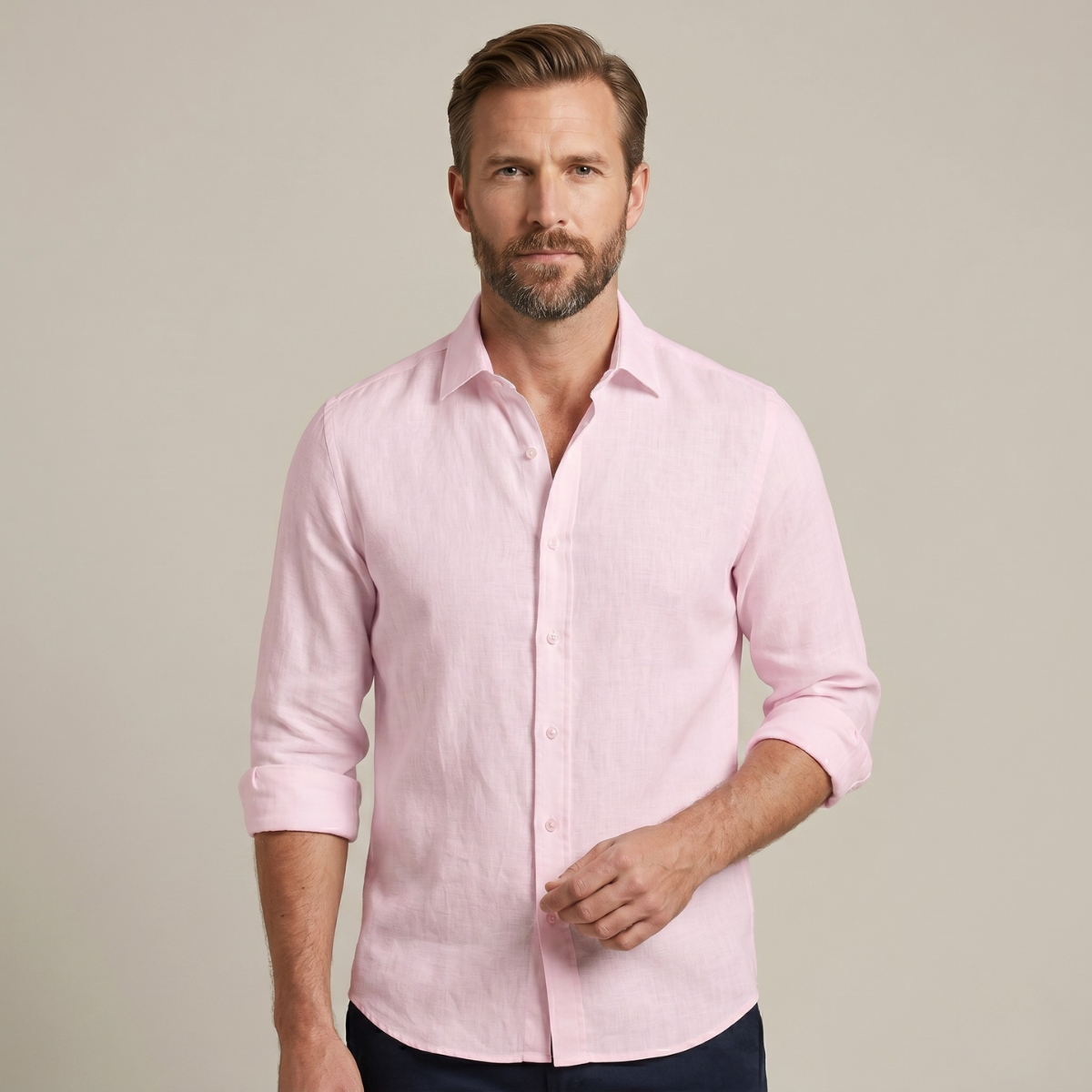 Camisa de manga larga con botones para hombre-Shirts for men-Casaluzia