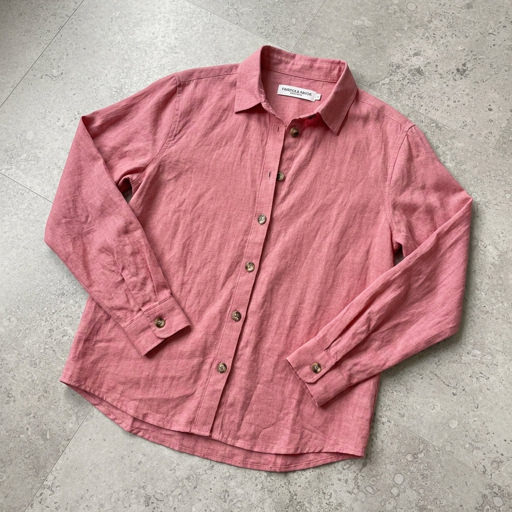 Camisa de manga larga con cuello en punta para mujer-Blouses for women-Casaluzia