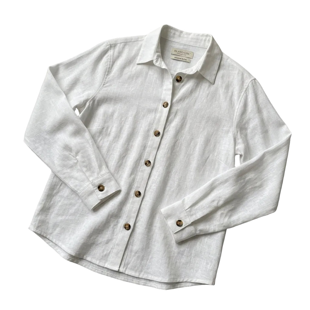 Camisa de manga larga con cuello en punta para mujer-Blouses for women-Casaluzia