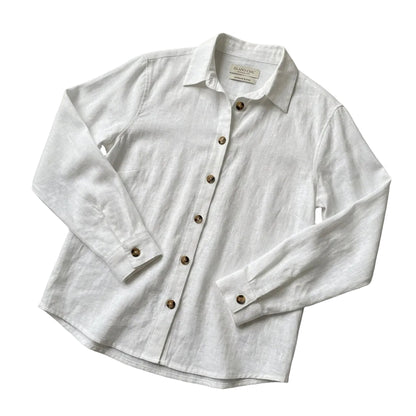 Camisa de manga larga con cuello en punta para mujer-Blouses for women-Casaluzia