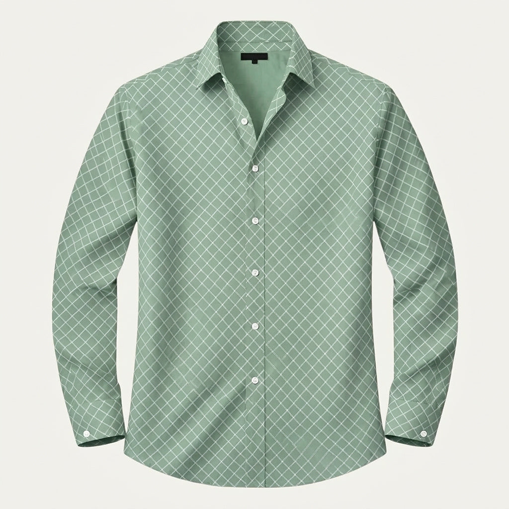 Camisa de manga larga con estampado geométrico para hombre-Shirts for men-Casaluzia