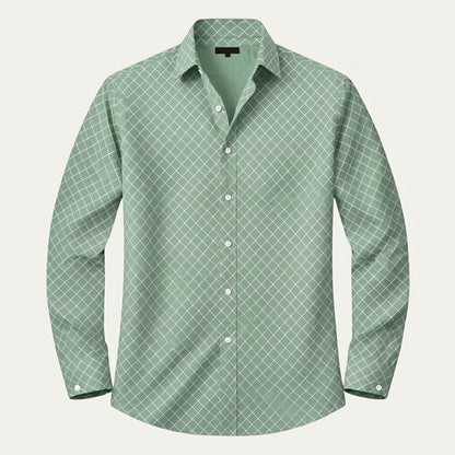 Camisa de manga larga con estampado geométrico para hombre-Shirts for men-Casaluzia