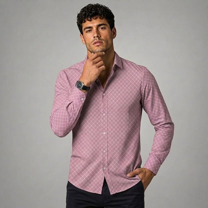 Camisa de manga larga con estampado geométrico para hombre-Shirts for men-Casaluzia