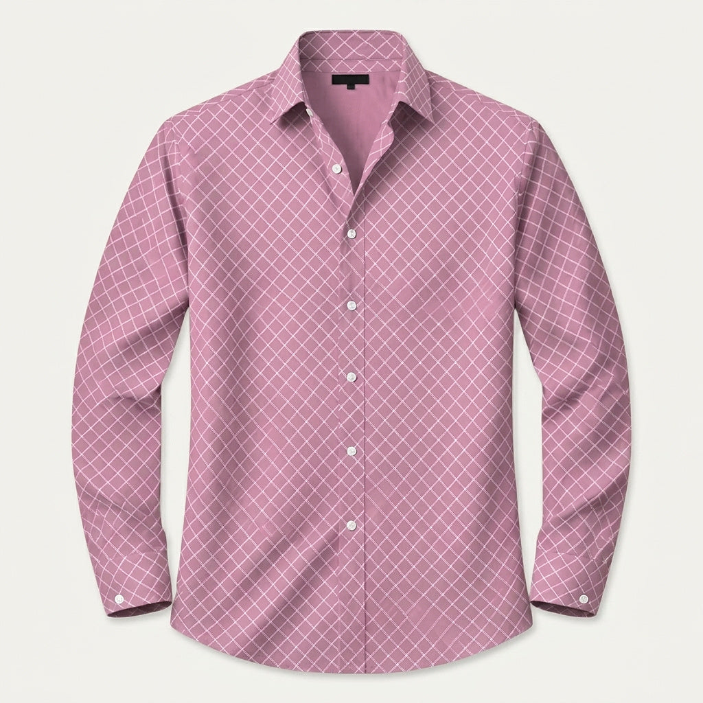 Camisa de manga larga con estampado geométrico para hombre-Shirts for men-Casaluzia