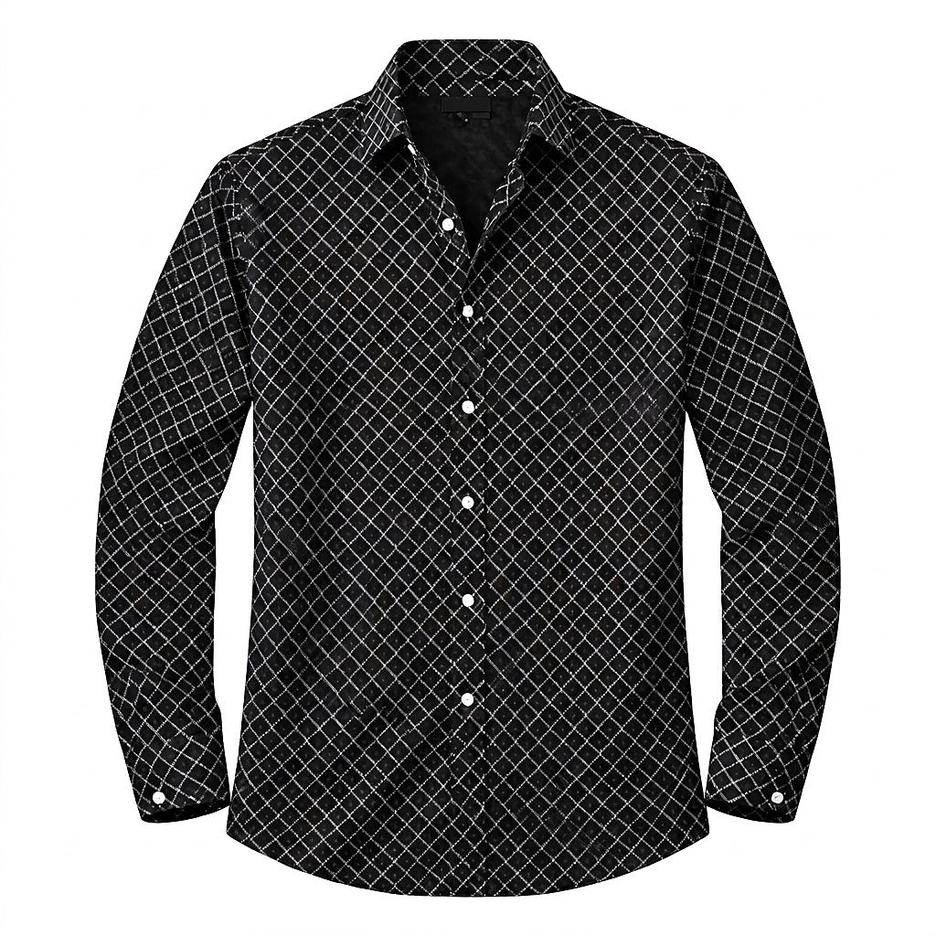 Camisa de manga larga con estampado geométrico para hombre-Shirts for men-Casaluzia