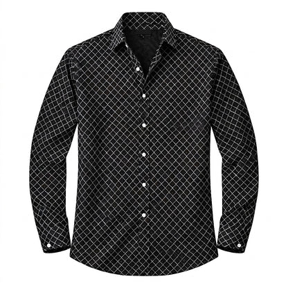 Camisa de manga larga con estampado geométrico para hombre-Shirts for men-Casaluzia