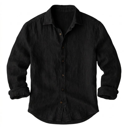 Camisa para hombre de manga larga con cuello de solapa y botones-Shirts for men-Casaluzia