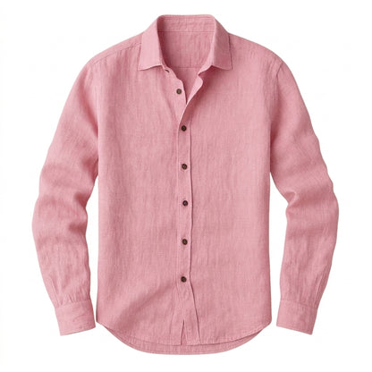 Camisa para hombre de manga larga con cuello de solapa y botones-Shirts for men-Casaluzia