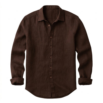 Camisa para hombre de manga larga con cuello de solapa y botones-Shirts for men-Casaluzia