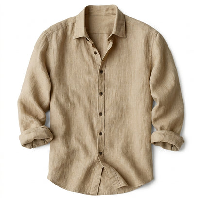 Camisa para hombre de manga larga con cuello de solapa y botones-Shirts for men-Casaluzia