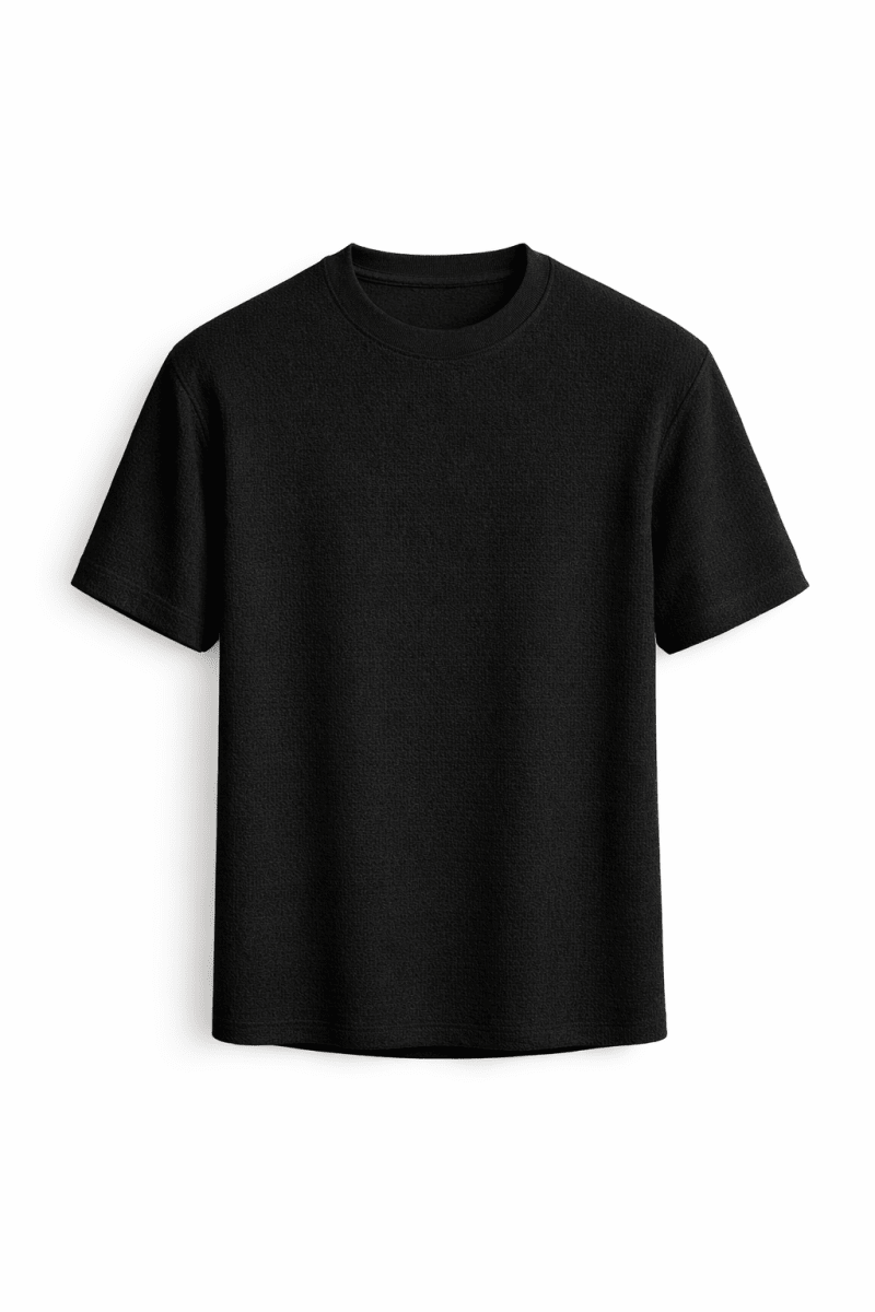 Camiseta de cuello redondo texturizada para hombre-T-Shirts & Polos for men-Casaluzia