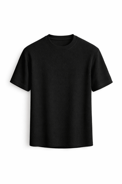 Camiseta de cuello redondo texturizada para hombre-T-Shirts & Polos for men-Casaluzia