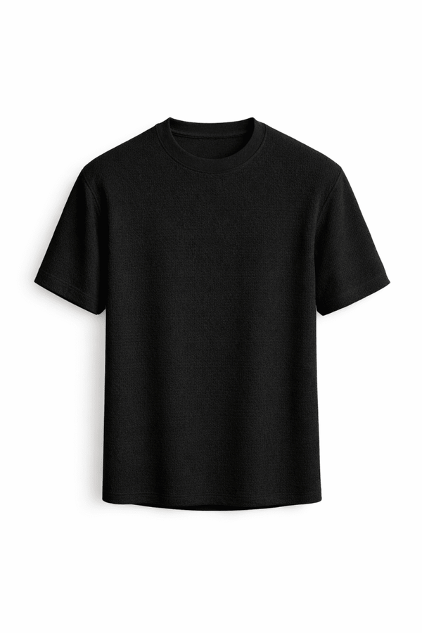 Camiseta de cuello redondo texturizada para hombre-T-Shirts & Polos for men-Casaluzia