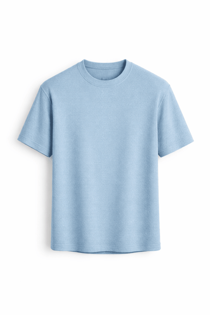 Camiseta de cuello redondo texturizada para hombre-T-Shirts & Polos for men-Casaluzia