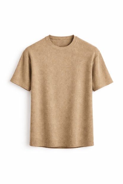 Camiseta de cuello redondo texturizada para hombre-T-Shirts & Polos for men-Casaluzia