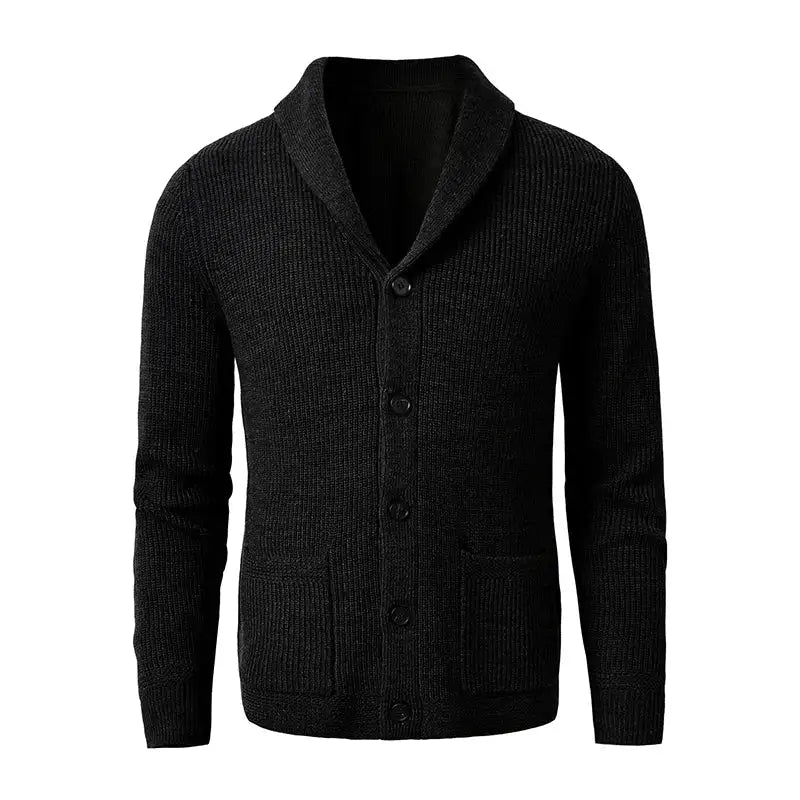 Cárdigan de punto con cuello chal y botones para hombre-Cardigan for men-Casaluzia