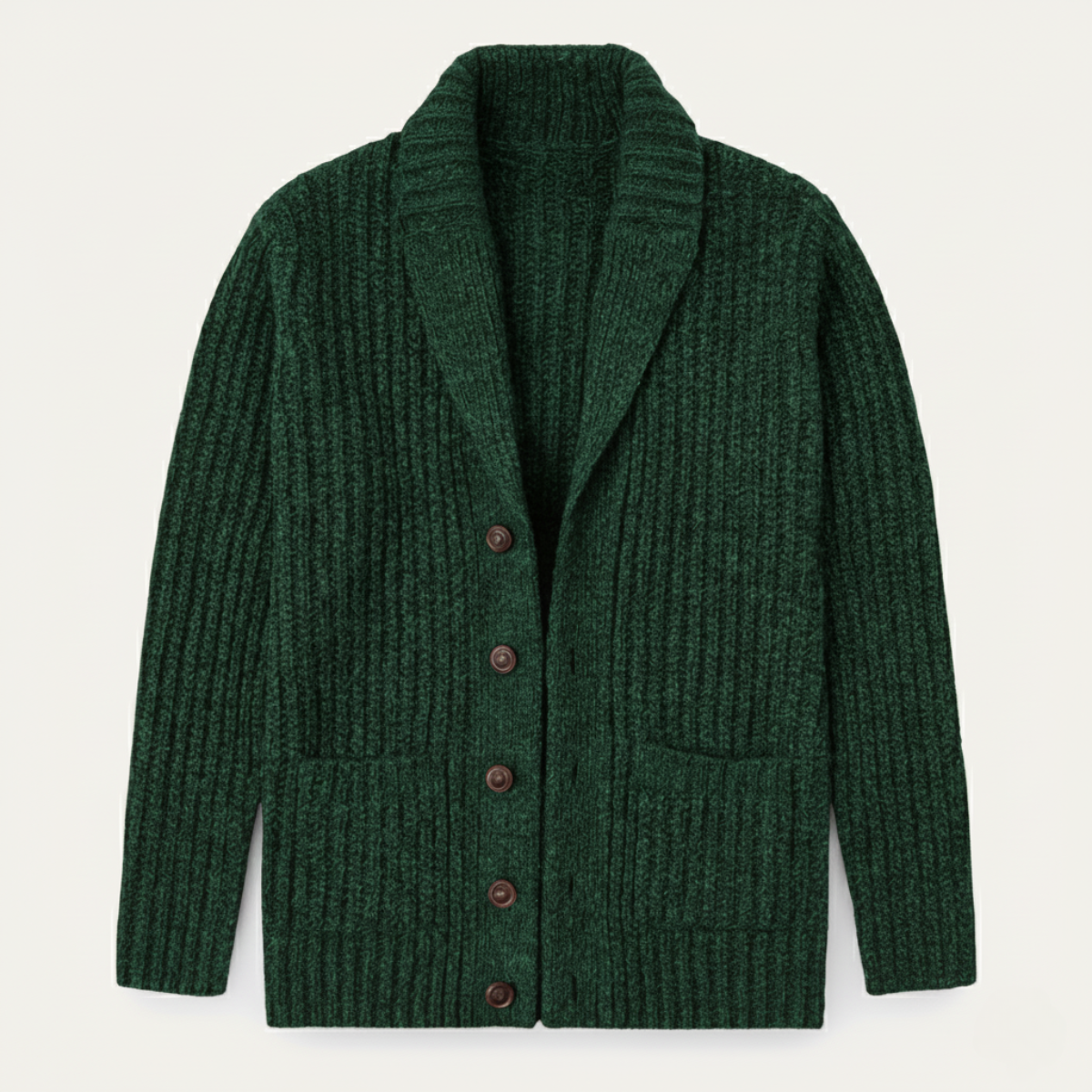 Cárdigan de punto grueso para hombre con cuello tipo chal-Cardigan for men-Casaluzia