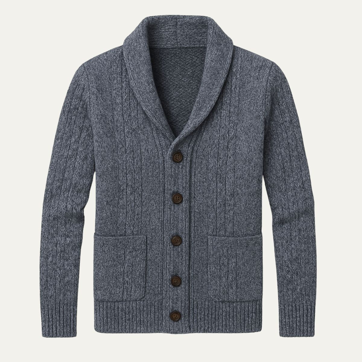 Cárdigan de punto trenzado con cuello de chal para hombre-Cardigan for men-Casaluzia
