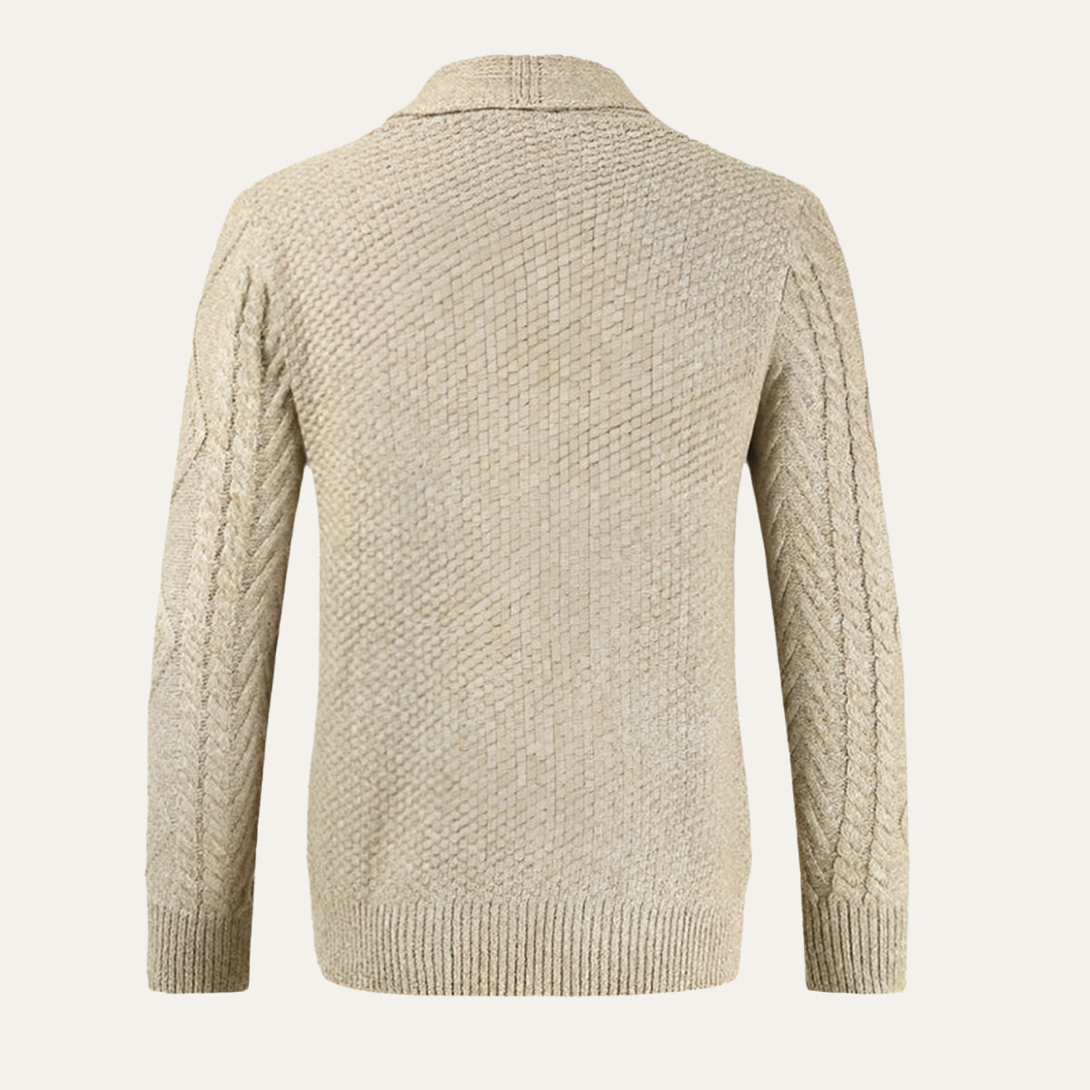 Cárdigan de punto trenzado con cuello de chal para hombre-Cardigan for men-Casaluzia