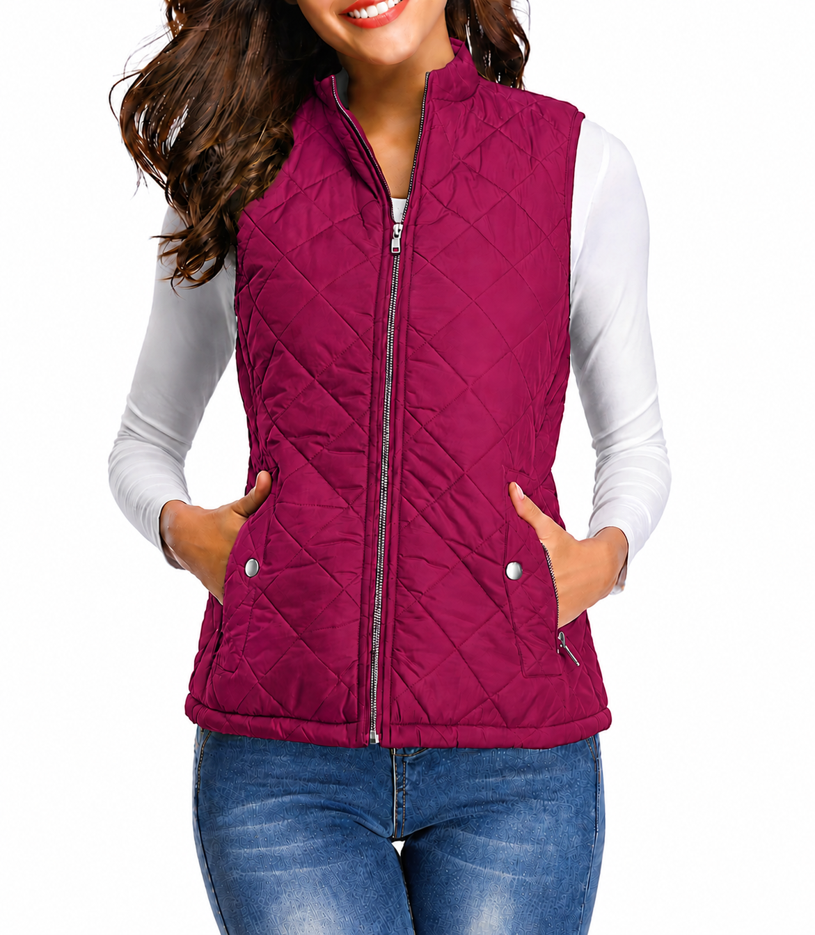 Chaleco acolchado con cremallera para mujer-Vest for women-Casaluzia