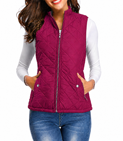 Chaleco acolchado con cremallera para mujer-Vest for women-Casaluzia